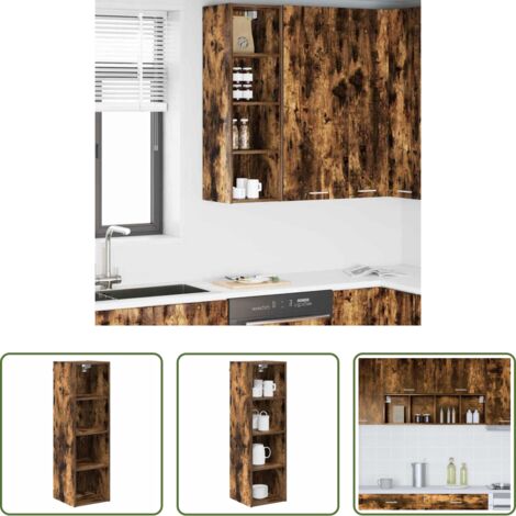 Armadio appeso -  Armadio pensile Rovere fumé 30 x 29,5 x 100 cm