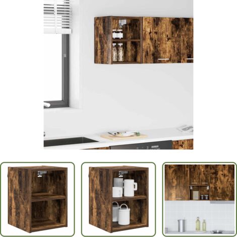 Armadio appeso -  Armadio pensile Rovere fumé 30 x 29,5 x 40 cm Legno multistrato