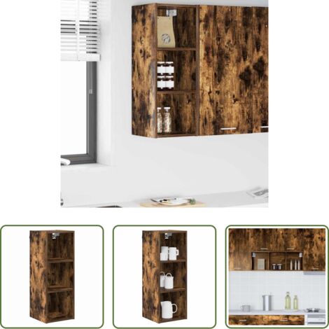 Armadio appeso -  Armadio pensile Rovere fumé 30 x 29,5 x 80 cm Legno multistrato