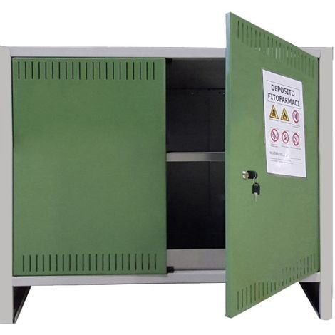 ARMADIO ARMADIETTO BASSO PRATIKO DEPOSITO FITOFARMACI CERTIFICATO 100x40xH80 cm SMONTATO