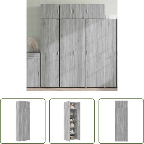 Armadio -  Armadietto Grigio Sonoma 70x42,5x225 cm in Truciolato