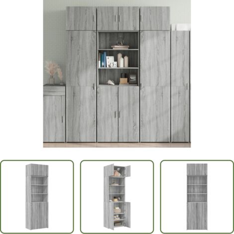 Armadio -  Armadietto Grigio Sonoma 70x42,5x225 cm in Truciolato
