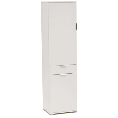 ARMADIO BASIC CON 2 ANTE E 1 CASSETTO BIANCO 45 X 38 X H174 CM