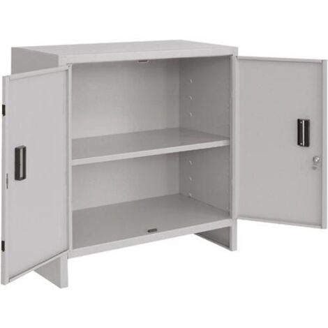 ARMADIO Basso 2 Ante Lamiera Verniciata MINISPAZIO 80x40x80H cm Fornito Smontato