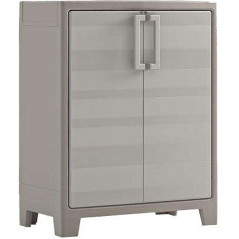 ARMADIO BASSO 2 RIPIANI IMPERMEABIL GULLIVER KETER - PPL SABBIA BEIGE 2 ANTE CM 80X44 H.CM 100 - 1 pezzo
