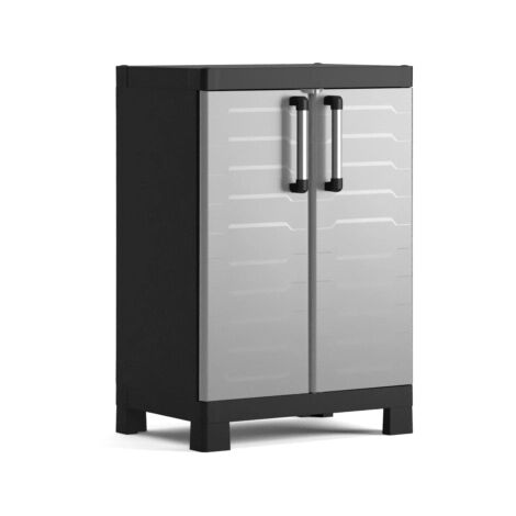 armadio basso keter "detroit" in resina grigio 65x45x97 cm