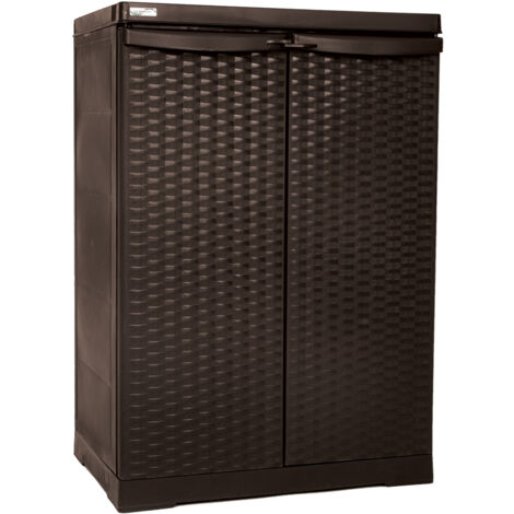 ARMADIO BASSO 'RATTAN WENGE' cm L 65x P 45x H 91  - TRIOPLAST