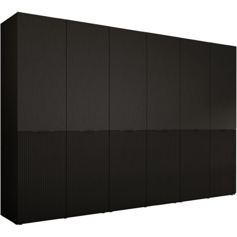 Armadio: Beige Sabbia / Vetro Scanalato, 300 x 200 x 51 cm
