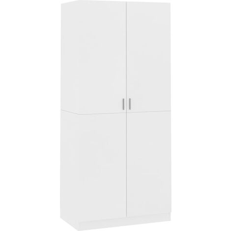 Armadio Bianco 90x52x200 cm in Legno Multistrato vidaXL
