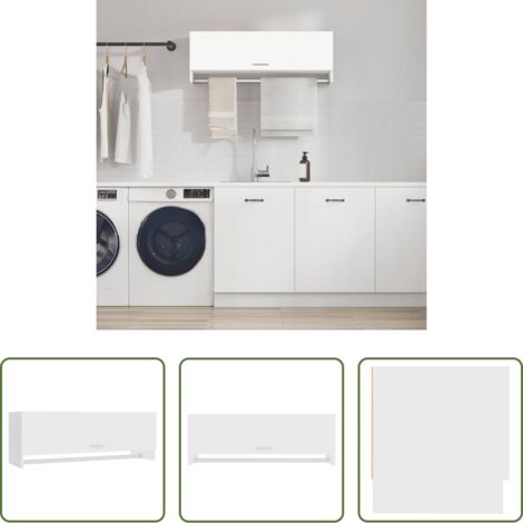 Armadio bianco -  Armadio Bianco 100x32,5x35 cm in Legno Multistrato