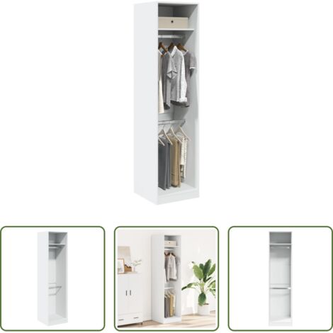 Armadio bianco -  Armadio Bianco 50x50x200 cm in Legno Multistrato