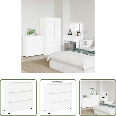 Armadio bianco -  Armadio Bianco 80 x 31 x 81 cm Legno multistrato