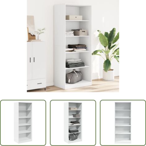 Armadio bianco -  Armadio Bianco 80x50x200 cm in Legno tecnico