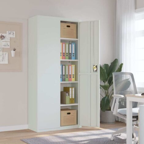 Armadio Classificatore Grigio Chiaro 90x40x200 cm in Acciaio vidaXL