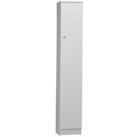 ARMADIO COLONNA MULTIFUNZIONE BAGNO/LAVANDERIA 1ANTA BIANCO LUCIDO H183