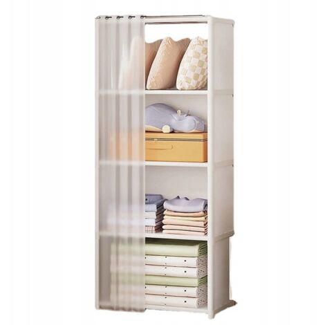 Armadio componibile pieghevole con grucce metalliche 125 x 28 x 40 cm