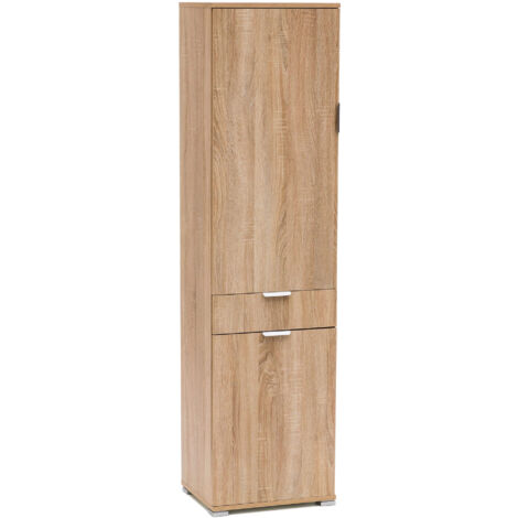 ARMADIO CON 2 ANTE E 1 CASSETTO NATURALE 45 X 38 X H174 CM