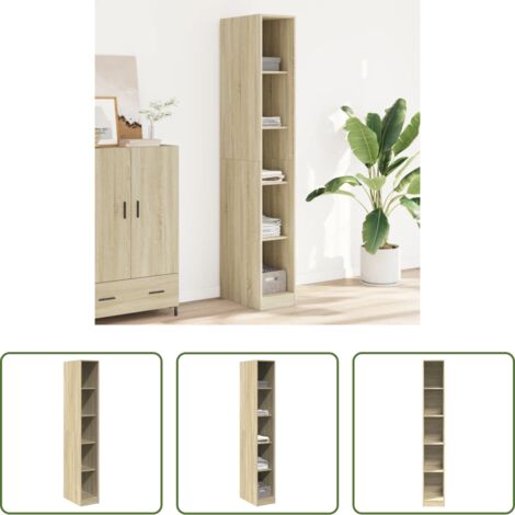 Armadio con 5 scomparti - Armadio Rovere Sonoma 30x50x200 cm in Legno tecnico