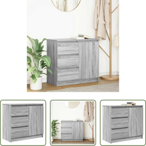 Armadio con ante -  Credenza con Cassetto Grigio Sonoma 71x35x65 cm in Truciolato