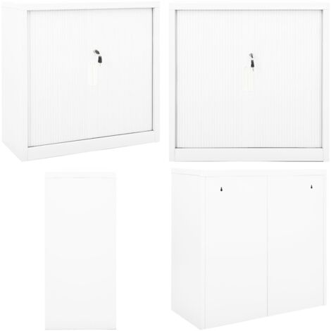 Armadio con Ante Scorrevoli Bianco 90x40x90 cm in Acciaio - Armadio in acciaio - Armadio per casa