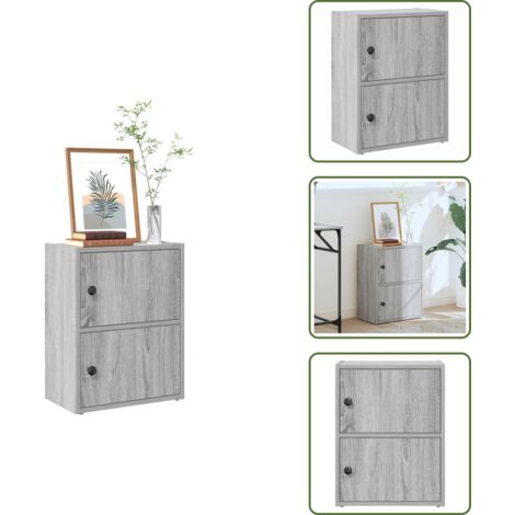 Armadio con ante - vidaXL Libreria Grigio Sonoma 40x24x52 cm in Legno Multistrato - Libreria multistrato