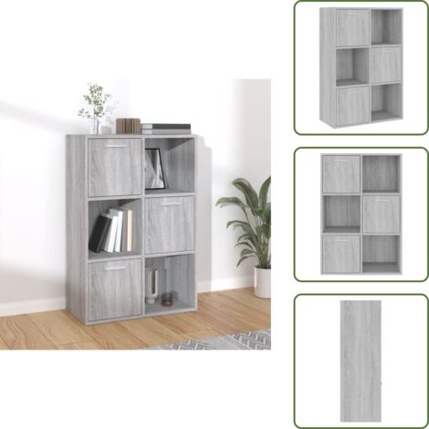 Armadio con ante - vidaXL Mobile Contenitore Grigio Sonoma 60x29,5x90 cm - Contenitore per oggetti