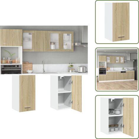 Armadio con ante - vidaXL Mobile Pensile “Lyon” Rovere Sonoma 29,5x31x60 cm - Armadio con ripiani