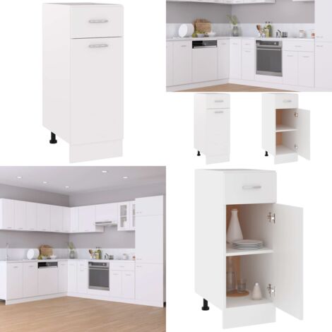 Armadio con Cassetto “Lyon” Bianco 30x46x81,5 cm - Armadio bianco - Armadio moderno