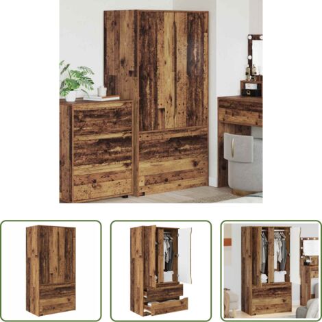 Armadio con cassetto -  Mobile da Bagno con cassetto Legno vecchio 79,5 x 49 x 156 cm