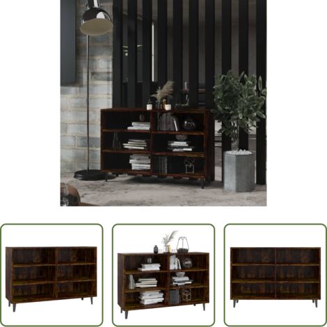 Armadio con ripiani -  Credenza Rovere Fumo 103,5x35x70 cm in Truciolato