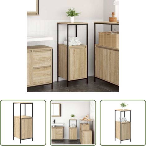 Armadio con ripiani -  Mobile da Bagno con Ripiani Rovere Sonoma 36x35x95 cm