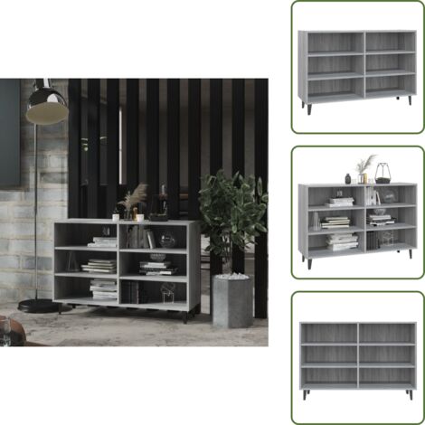 Armadio con ripiani - vidaXL Credenza Grigio Sonoma 103,5x35x70 cm in Truciolato - Armadio con piano superiore