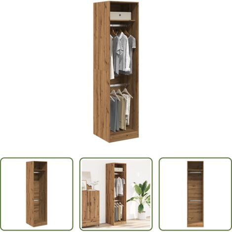 Armadio con scomparti -  Armadio Rovere Artigianale 50x50x200 cm in Legno Multistrato