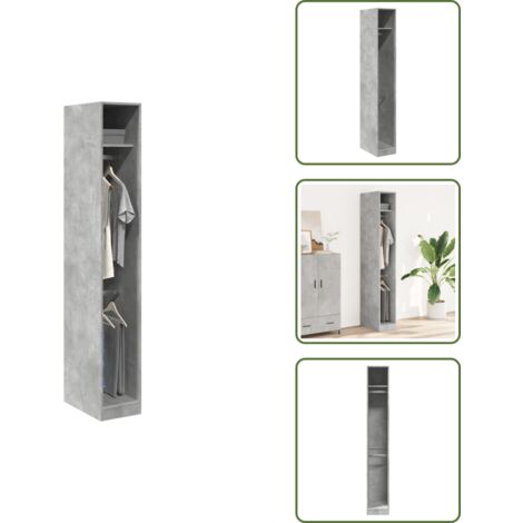 Armadio con scomparti - vidaXL Armadio Grigio Cemento 30x50x200 cm in Legno Multistrato - Armadio multistrato