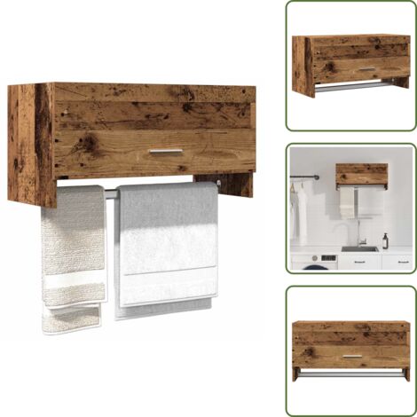 Armadio con scomparti - vidaXL Armadio Legno Vecchio 70x32,5x35 cm in Legno Multistrato - Armadio in truciolato