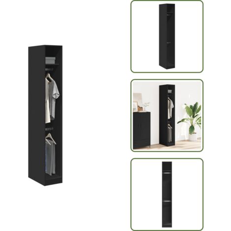 Armadio con scomparti - vidaXL Armadio Nero 30x50x200 cm in Legno Multistrato - Armadio multistrato