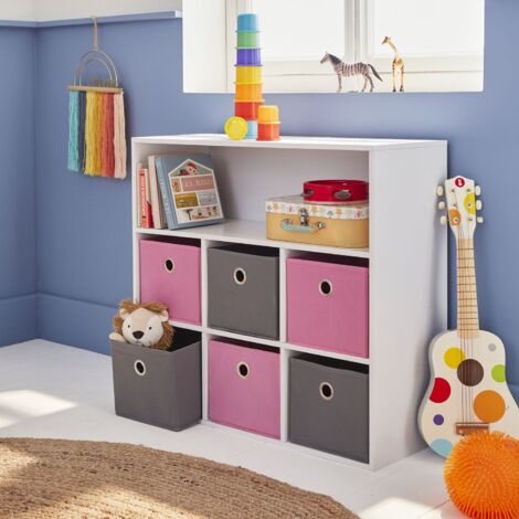 Armadio contenitore per cameretta dei bambini con 6 cestini