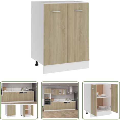 Armadio cucina -  Armadio Inferiore “Lyon” Rovere Sonoma 60x46x81,5 cm