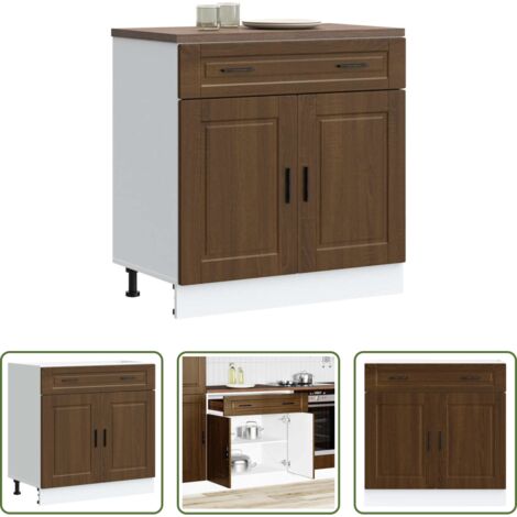 Armadio cucina -  Base da Cucina Porto Rovere Marrone in Legno Multistrato