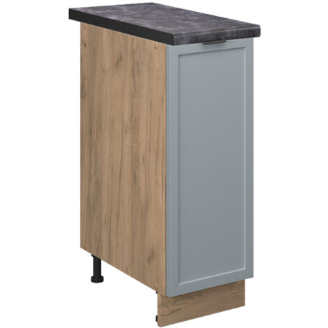 Armadio cucina dispensa alto Fame-Line, Blu-grigio chiaro, 30 cm , PL Antracite, Vicco