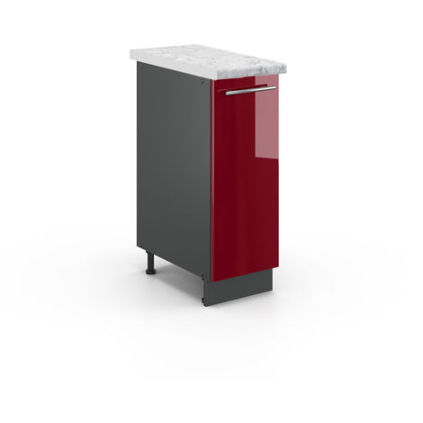 Armadio cucina dispensa alto Fame-Line, Bordeaux lucido, 30 cm , PL Marmo, Vicco
