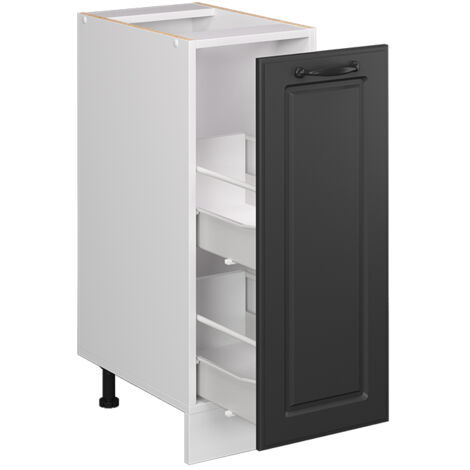 Armadio cucina dispensa alto R-Line, Antracite casa di campagna, 30 cm senza piano di lavoro, Vicco