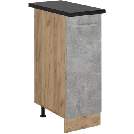 Armadio cucina dispensa alto R-Line, Calcestruzzo, 30 cm , PL Antracite, Vicco