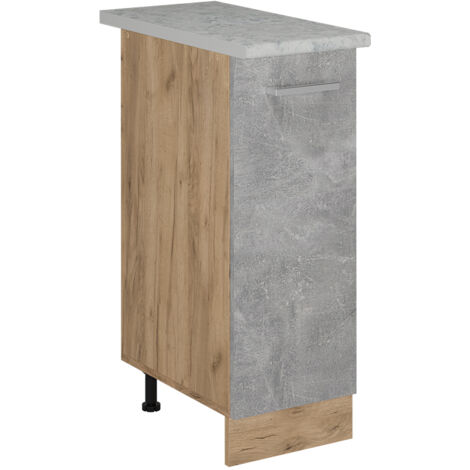 Armadio cucina dispensa alto R-Line, Calcestruzzo, 30 cm PL Marmo, Vicco