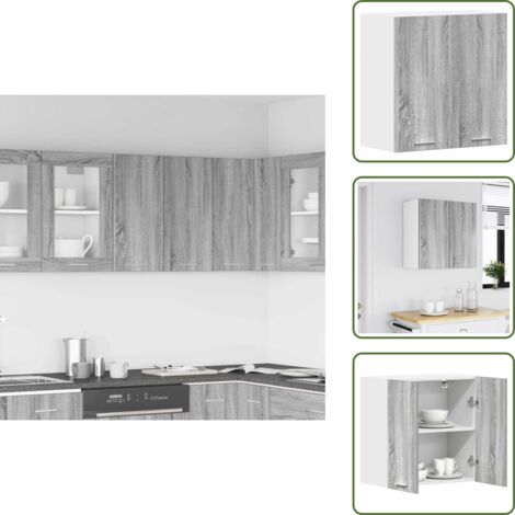 Armadio cucina - vidaXL Mobile Pensile “Lyon” Grigio Sonoma 60x31x60 cm - Armadio da cucina