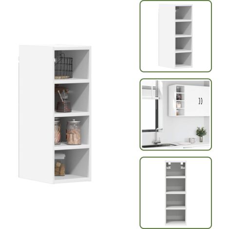 Armadio cucina - vidaXL Mobile Pensile “Riga” Bianco 20x29,5x60 cm - Armadio portaoggetti