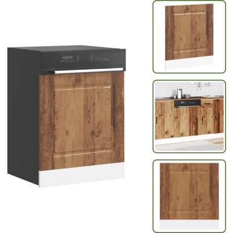 Armadio cucina - vidaXL Pannello Lavastoviglie Kalmar Legno Antico 60x1,5x67 cm - Protezione lavastoviglie