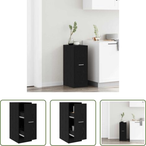 Armadio da apoteca - Armadio da Apoteca Rovere nero 30 x 41 x 77.5 cm