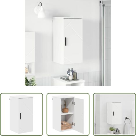 Armadio da bagno a parete -  Mobile da Bagno Montaggio a parete Bianco 30 x 31,5 x 61 cm