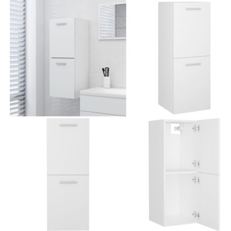 Armadio da Bagno Bianco 30x30x80 cm in Legno Multistrato - Armadio in legno - Armadio da bagno bianco